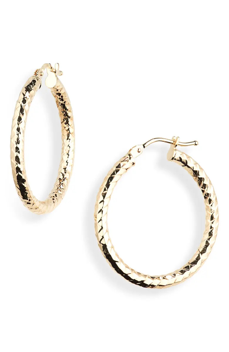 14K Gold Twist Hoop Earrings | Nordstrom