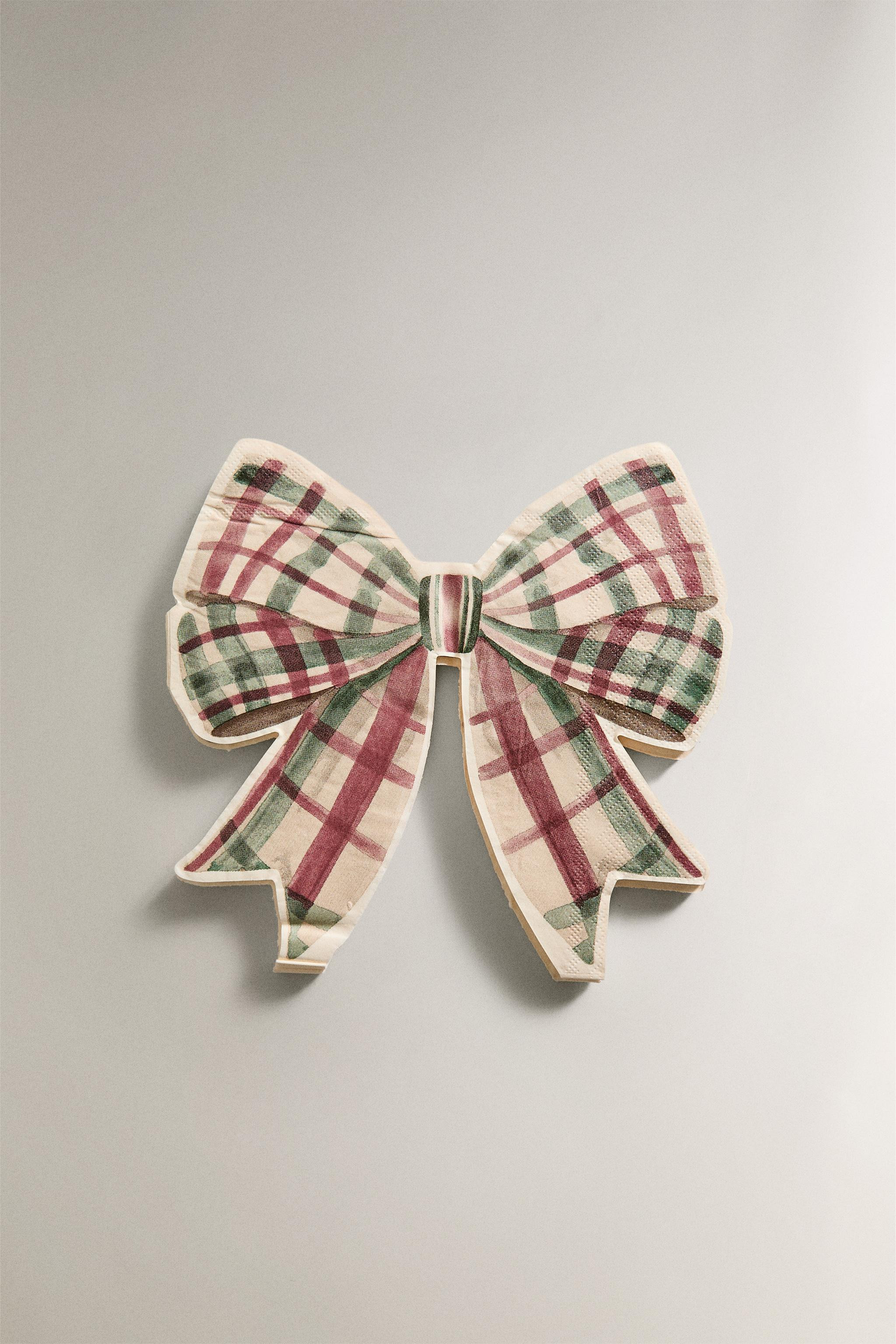 SET OF CHRISTMAS PAPER NAPKINS WITH BOWS (SET OF 20) | Zara UK