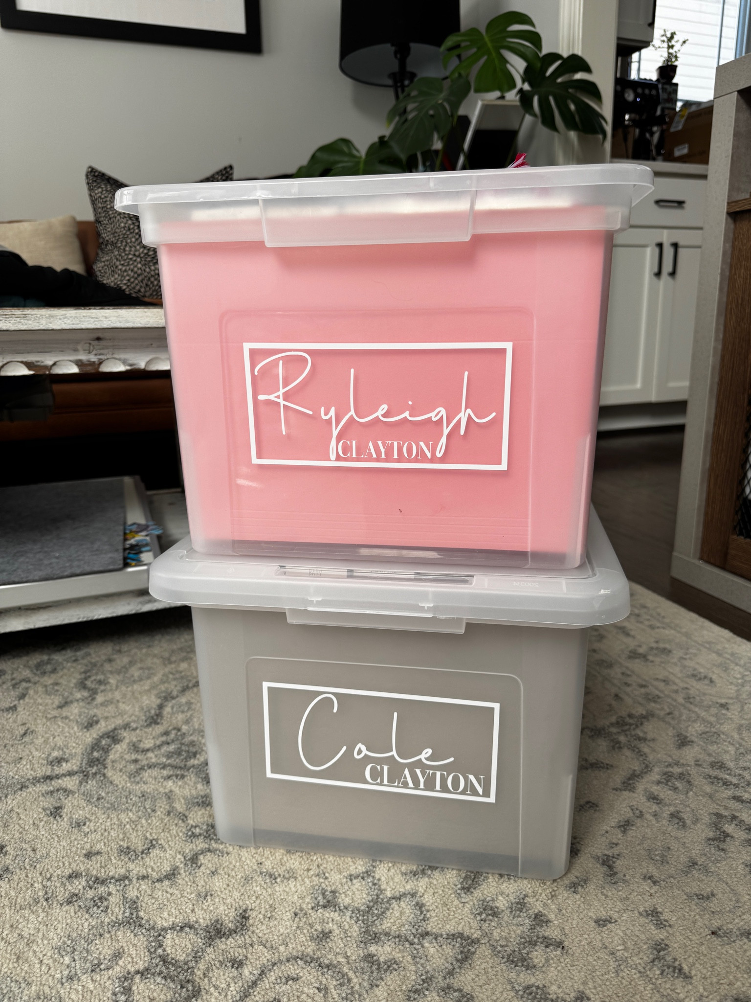 something no one warns you about before becoming a parent is ALL THE PAPER that comes home. The constant mental battle of what should be saved & what can be tossed is enough for my brain, I needed a place for the ‘saves’ to go once I made the call. 

These bins came into my life before last school yest & my only regret is not getting them sooner! Just ordered Logan his! You can absolutley DIY these, but with three kids, time wasn’t on my side, I  just loved that I could have them here at a push of a button or else all this paper would probably still be in piles when the kids are ready to move out 😅 