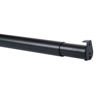 18 in.-30 in. L x 1. 26in W Matte Black Adjustable Hanging Closet Rod | The Home Depot