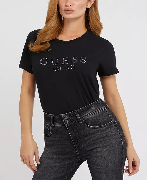Women's 1981 Crystal Logo Cotton T-Shirt | Macy's