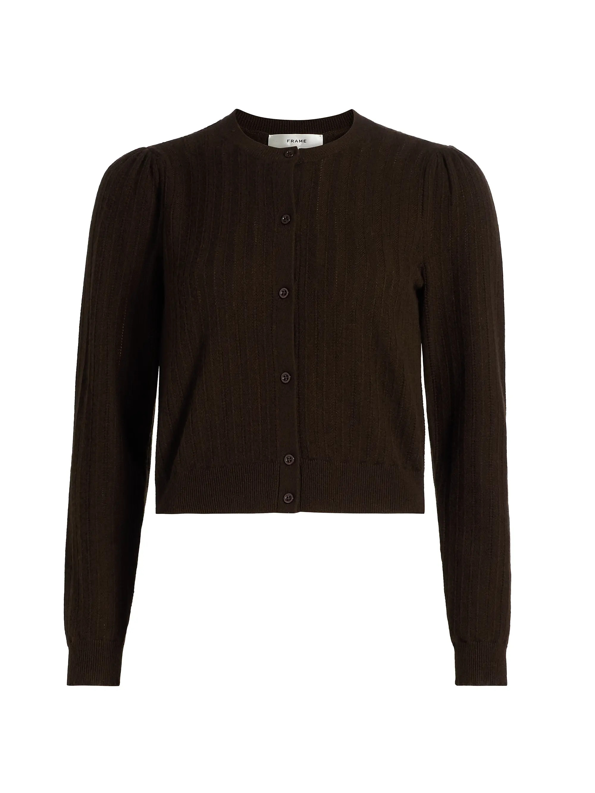 Frame The Ladder Pointelle Cardigan | Saks Fifth Avenue | Saks Fifth Avenue