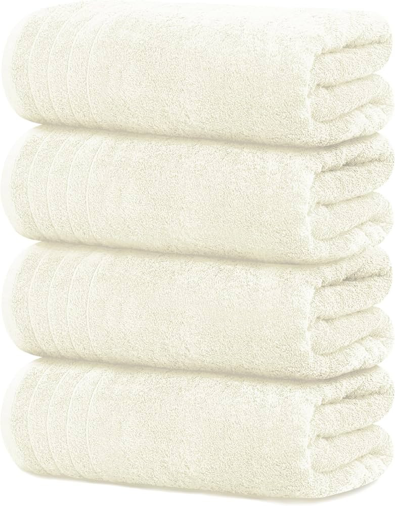 Tens Towels Large Bath Towels, 100% Cotton, 30 x 60 Inches Extra Large Bath Towels, Lighter Weigh... | Amazon (US)