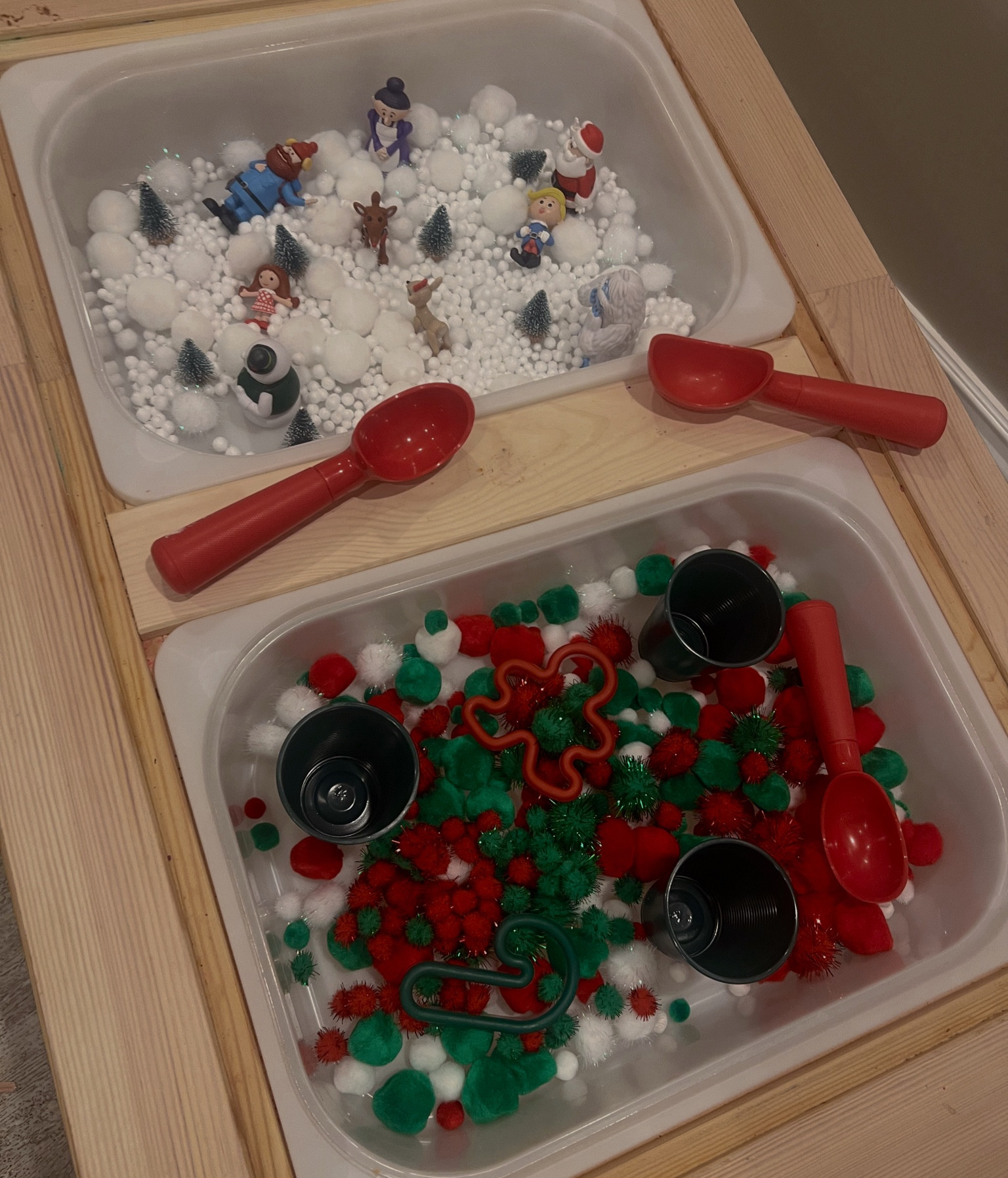 Toddler Christmas sensory bin #toddlermom #christmasactivity 

#LTKkids #LTKSeasonal #LTKCyberWeek