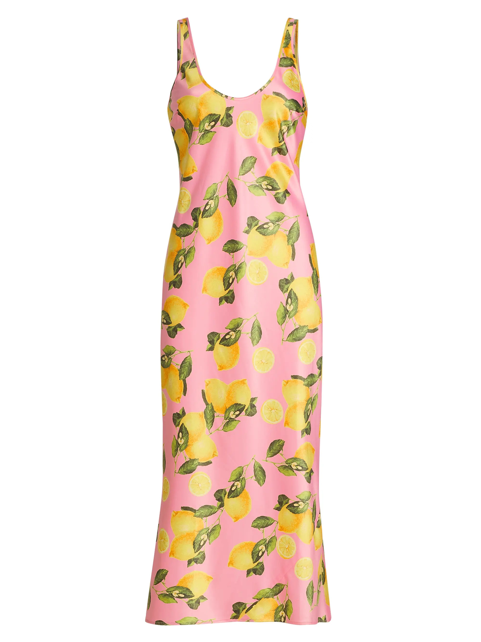 Akiya Lemon Satin Maxi Dress | Saks Fifth Avenue
