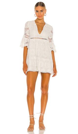 SAYLOR Peridot Shift Dress in Ivory. - size L (also in M, S, XS) | Revolve Clothing (Global)