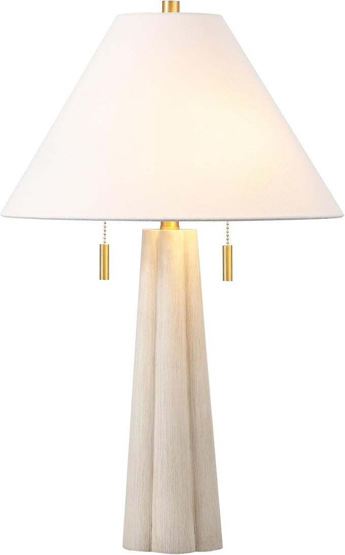 SAFAVIEH Lighting - Irena 26-Inch Resin Table Lamp - White Washed & Gold - Pull-Chain Design - Id... | Amazon (US)