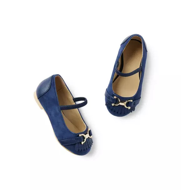 Suede Bridle Bit Ballet Flat | Janie and Jack