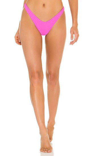 High Leg Brazilian Bikini Bottom in Blushin' | Revolve Clothing (Global)