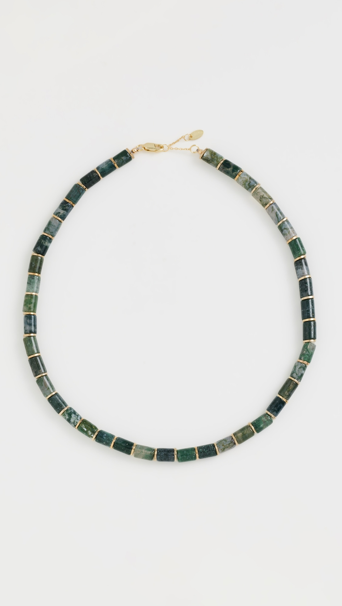 SHASHI Cilindro Gemstone Necklace Green One Size | Shopbop