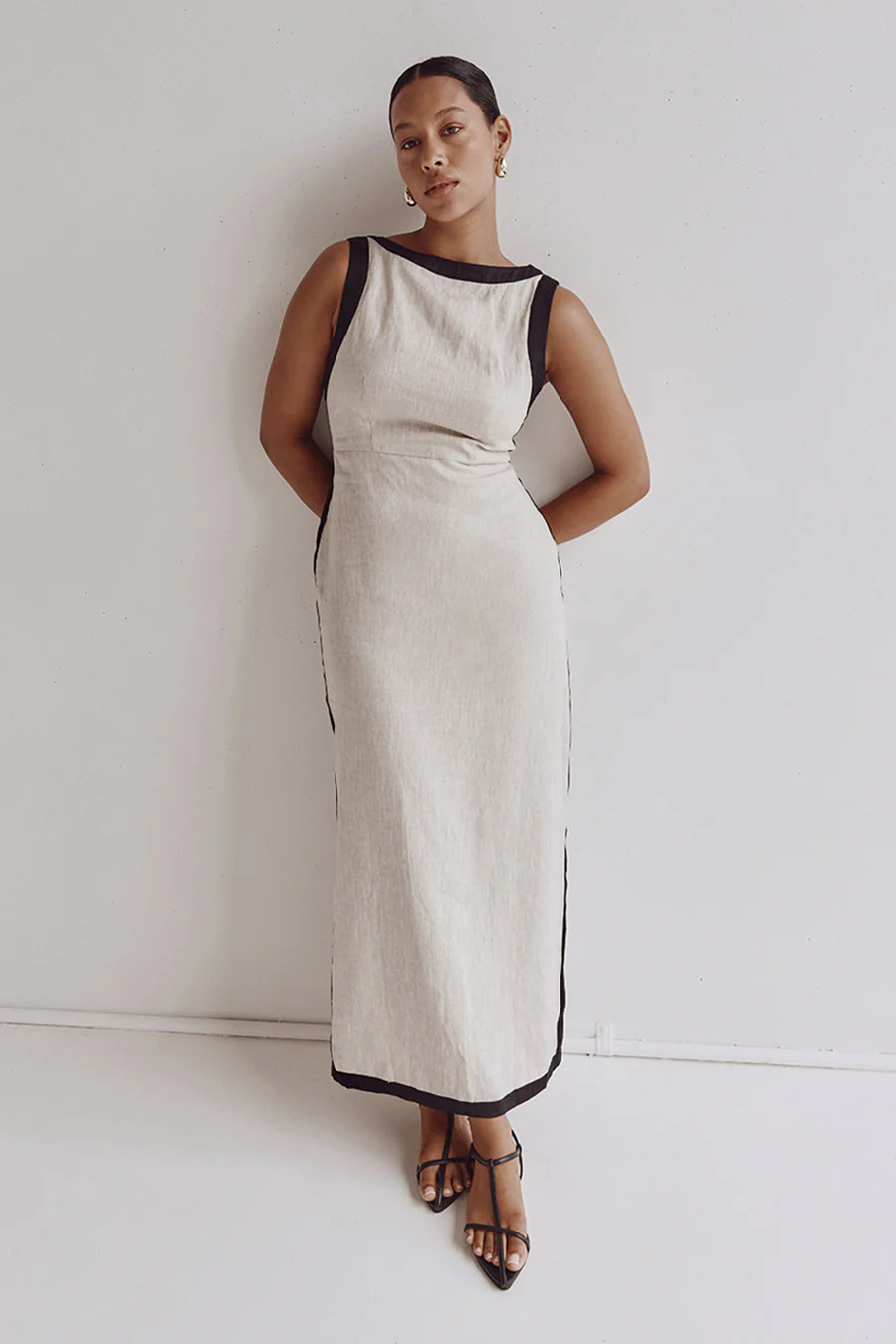 ZURI NATURAL LINEN MAXI DRESS | DISSH