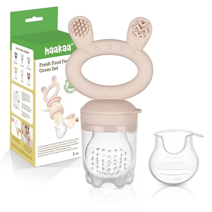 Haakaa Baby Fruit Food Feeder Pacifier | Breastmilk Popsicle Molds for Teething | Silicone Feeder... | Amazon (US)