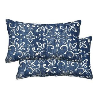 Honeycomb Outdoor Lumbar Toss Pillow Boheme Indigo 21609S-201B179 - The Home Depot | The Home Depot