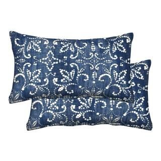 Honeycomb Outdoor Lumbar Toss Pillow Boheme Indigo 21609S-201B179 - The Home Depot | The Home Depot