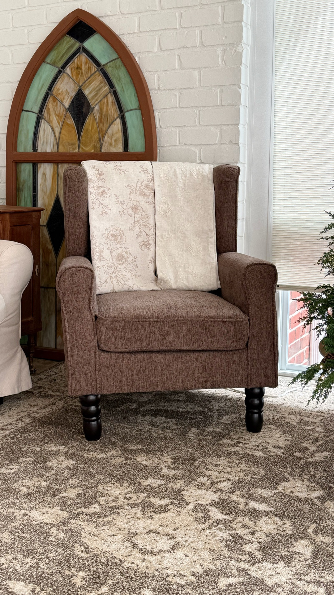 I’m loving how this room is coming together!  A rug from The Home Depot, a chair from Walmart and curtains from Amazon is creating a super comfy space to enjoy!

#LTKHome #LTKFamily #LTKStyleTip