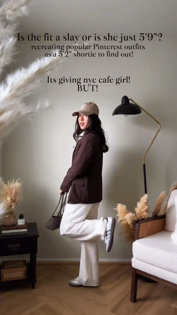 You’re the JUDGE 🫵🏻 which of the THREE outfits is your favorite (you won’t hurt my feelings!) 🤩! We all know brown and white 🤎🤍🤎 is a killer combo for elegant outfits, BUT! Does this NYC cafe outfit look the same on us short girls as it does on tall Pinterest influencers/models? ☕️ Today I’m up for the challenge to find out! 

If you want to see MORE celeb and Pinterest recreation outfits on a 5’2” shortie, I’m your gal @amandacapsulewardrobe  and would love to have you hear to solve the “is the fit a slay or is she just tall?” Question for good! 

🔗 Outfit specifics always linked in bio → LTK @amandacapsulewardrobe
⸻

#recreatingpinterestoutfits #petitestyle #pintereststyle #capsulecloset #minimalistoutfit recreating Pinterest outfits, recreating model outfits, recreating influencer outfits, is it the outfit or is she just tall, Pinterest outfit inspiration, elegant style, capsule closet inspiration, how to style white button up top, how to style a brown blazer, cafe outfit inspo, timeless outfit ideas, Pinterest outfit inspo, how to style elegant white trousers, high quality white trouser recommendations, massimo dutti suede blazer, old money outfit ideas, short girl styles, petite styling, 5’2” height,