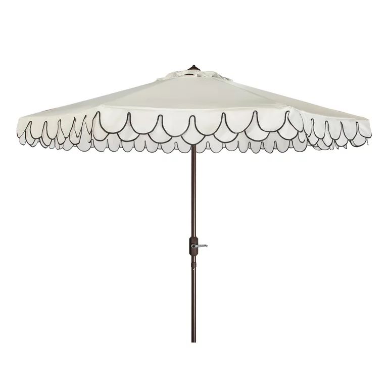 Safavieh Elegant 9' Market Auto Tilt Patio Umbrella, White/Black | Walmart (US)