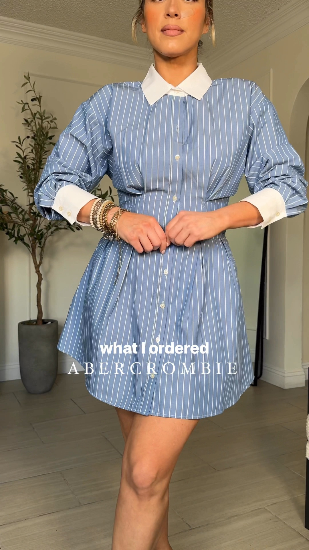 What I ordered from the @Abercrombie sale ☺️ USE CODE DENIMAF at checkout for an extra 15% babes 🤩

Shirt dress - XS
Denim dress - S
Mini skirt - 27
Blazer - Medium in the color WHITE STRIPE
Jeans - 27R in the color SUPER DARK
button up - Medium
Bomber Jacket - Small