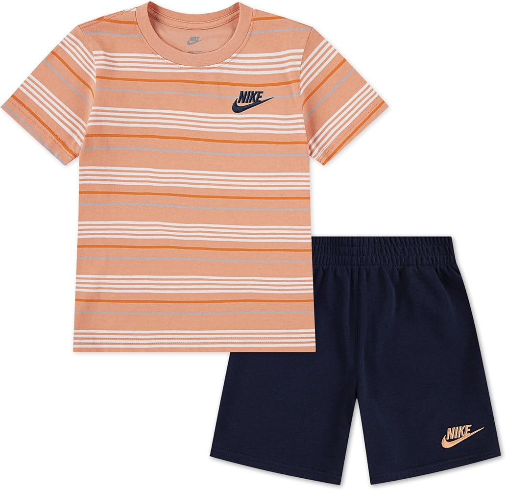 Amazon.com: Sportswear Stripe T-Shirt and French Terry Short Set : Clothing, Shoes & Jewelry | Amazon (US)