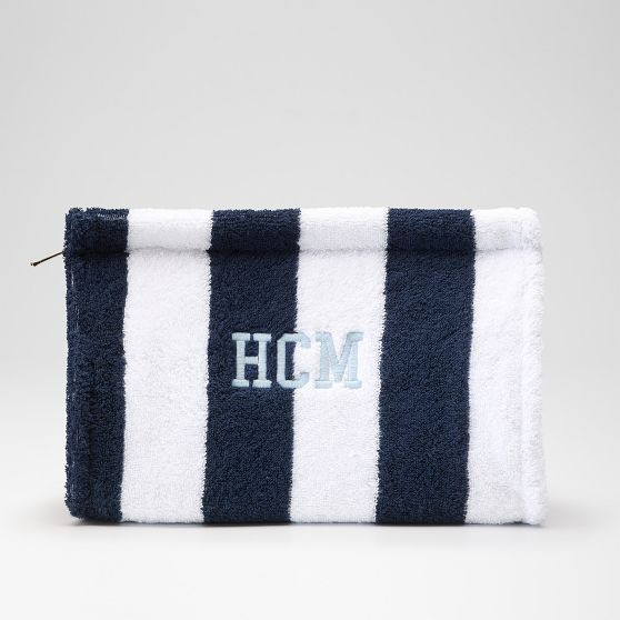 Cabana Stripe Terry Pouch | Mark and Graham
