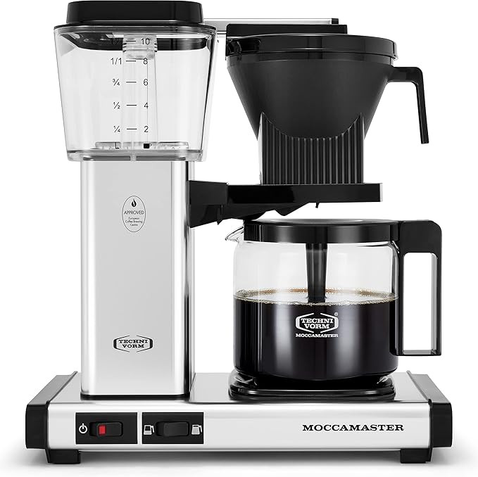 Technivorm Moccamaster 53941 KBGV Select 10-Cup Coffee Maker, Polished Silver, 40 ounce, 1.25l | Amazon (US)