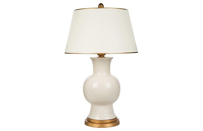 Emmy Table Lamp, Ivory | One Kings Lane