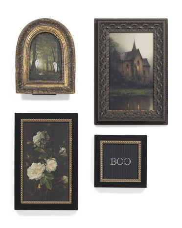4pc Haunted Forest Wall Art Set | TJ Maxx