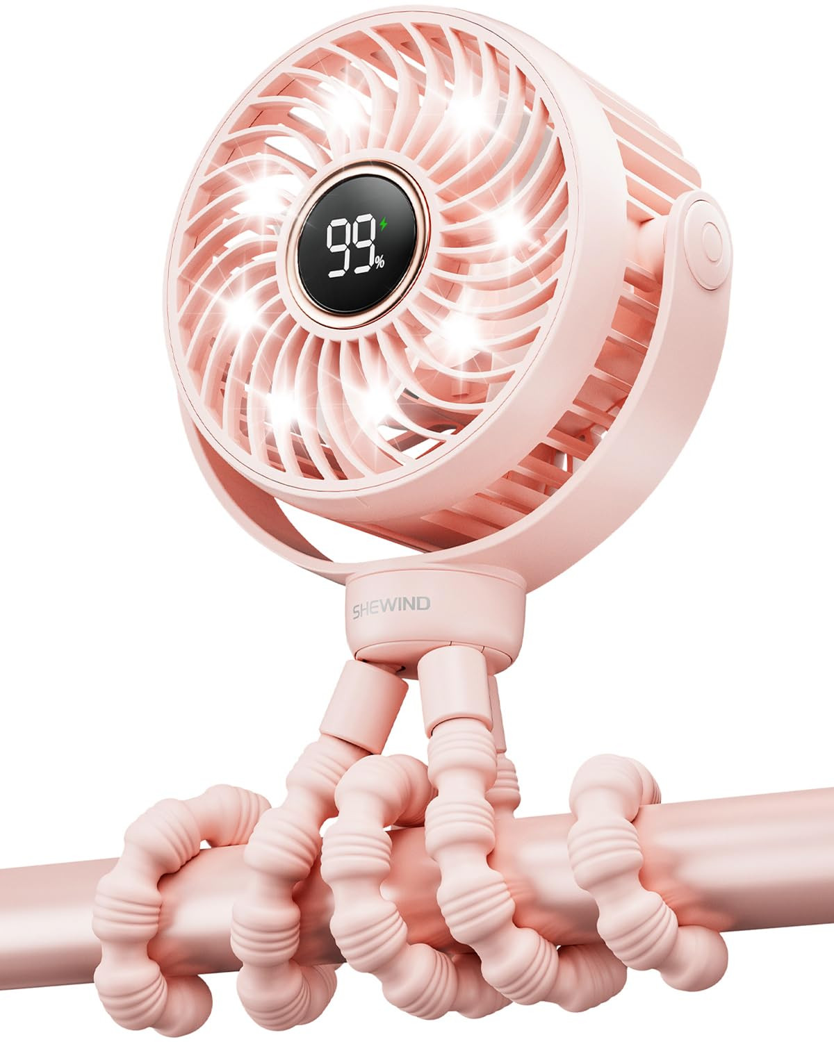 Stroller fan, 4000mAh Portable Battery Operated Smal Clip on Fan, 4 Speed Rechargeable Mini Perso... | Amazon (US)