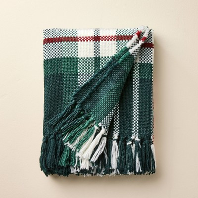 50"x60" Chunky Plaid Throw Blanket Red/Green - Hearth & Hand™ with Magnolia | Target