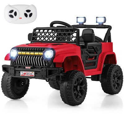 Costway 12V Kids Ride on Truck Car w/ Parental Remote 3 Speeds LED Lights & Music Player | Target