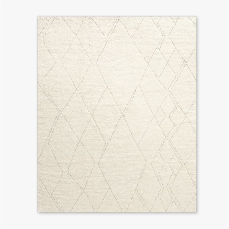 Diamant Hand-Knotted Warm White Wool Area Rug 8'x10' by Ackerman + Reviews | CB2 | CB2