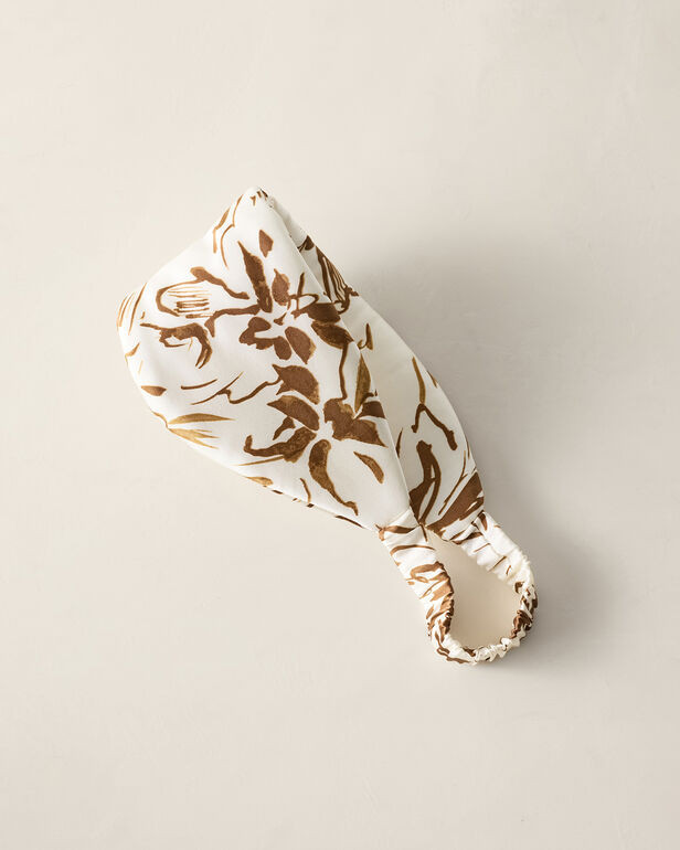 Washable Silk Tropical Blooms Puffer Eye Mask | Haven Well Within