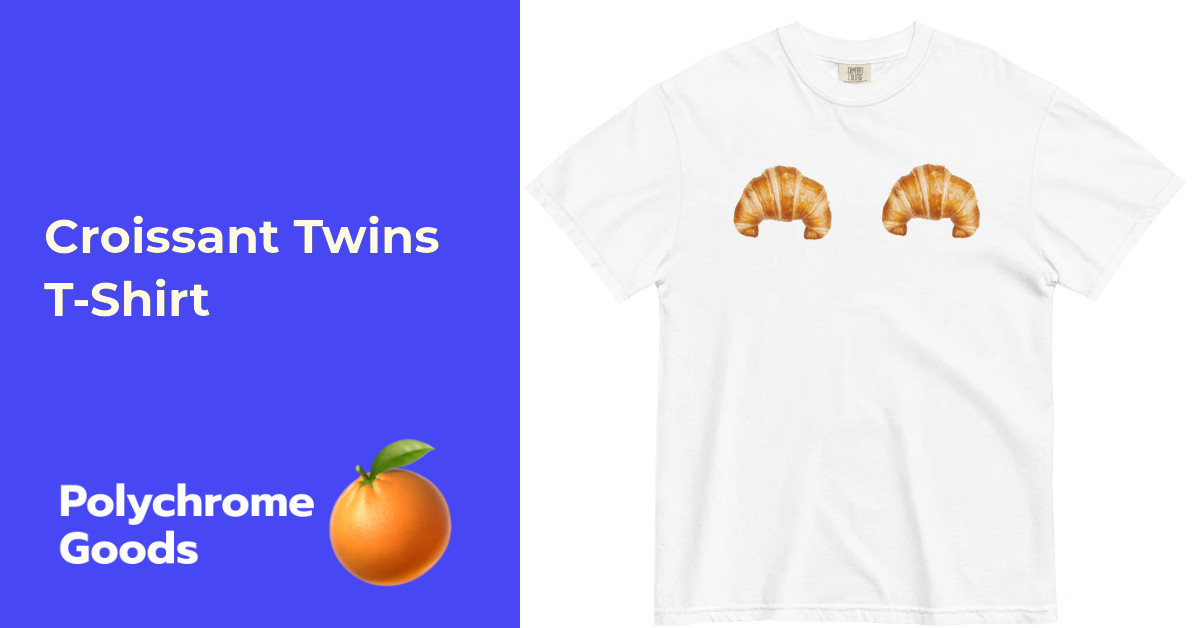 Croissant Twins T-Shirt | Polychrome Goods
