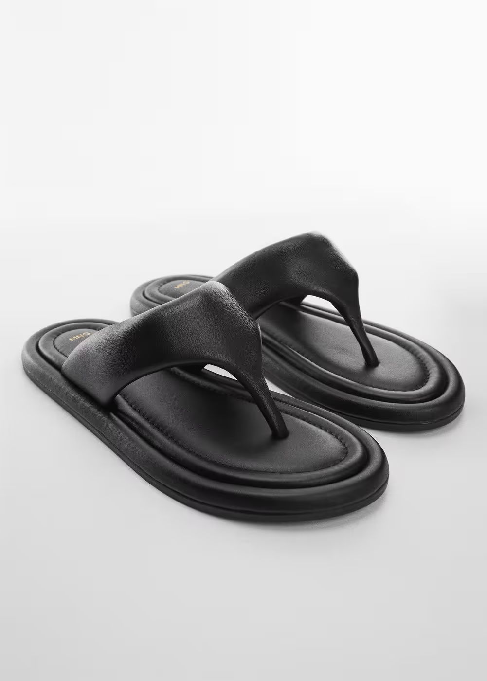 Leather sandals with straps | MANGO (US)