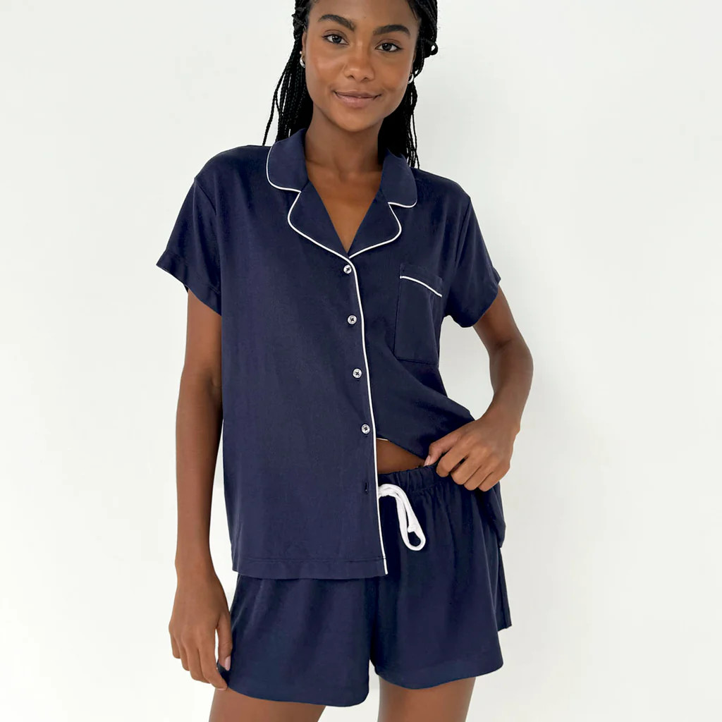Navy Flora Pillowsoft Short Set | Splendid