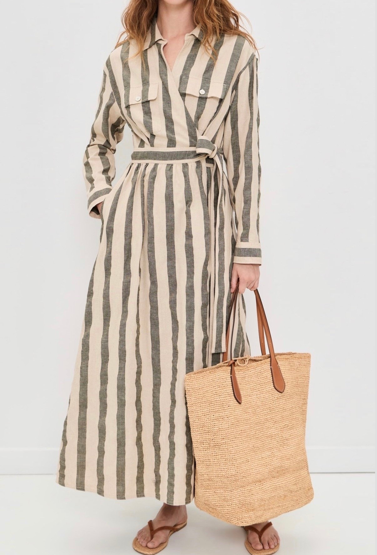 Linen dress
Wrap dress
Vacation 

#LTKSeasonal