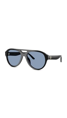 Tory Burch Women's Miller Pilot Sunglasses, Black, One Size | Amazon (US)