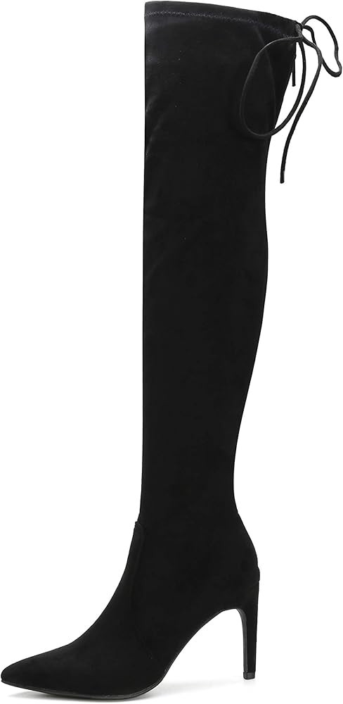 Mila Lady Pointed Toe Over The Knee Pullon Boots Dressy Stiletto Heels | Amazon (US)