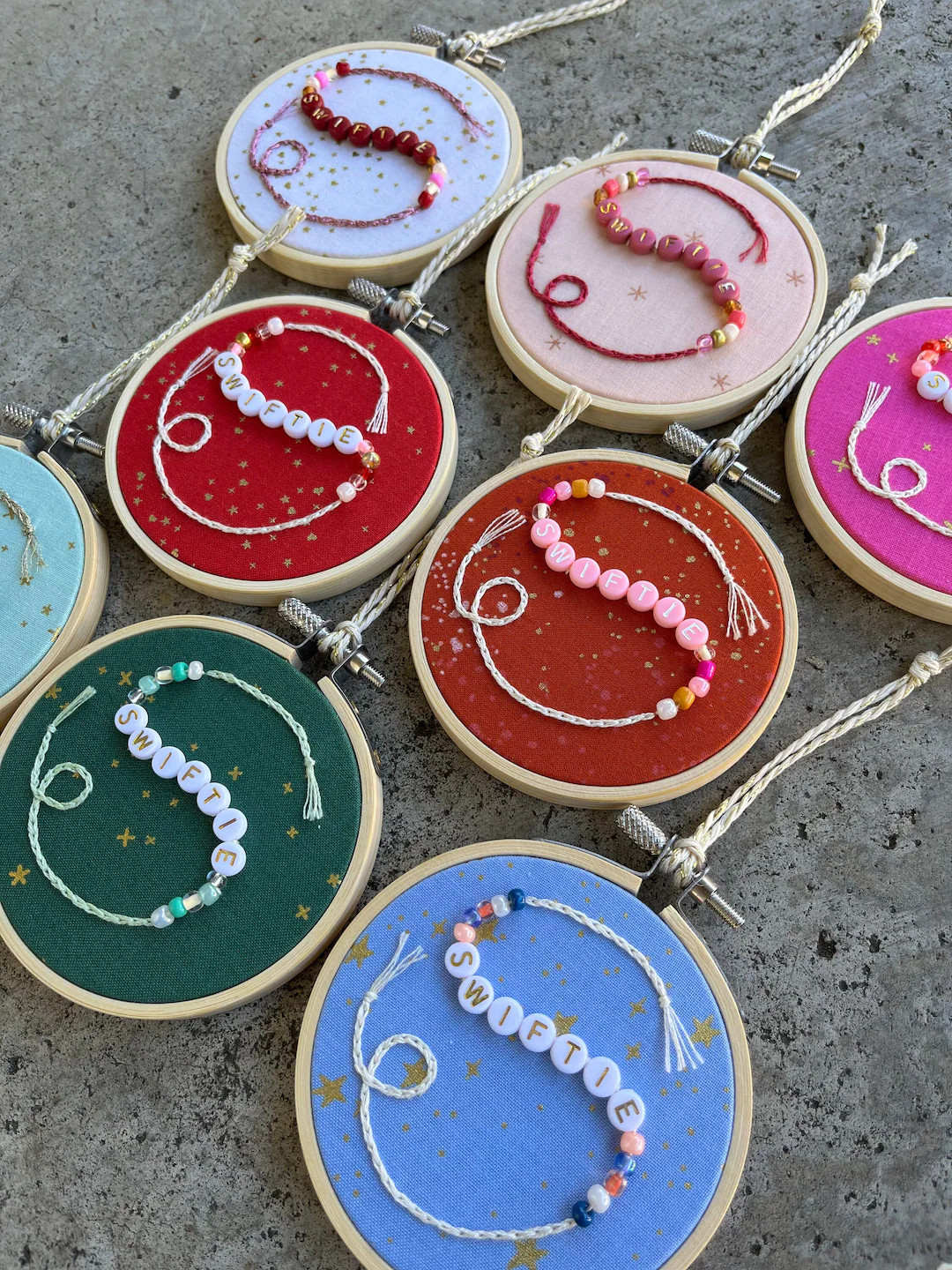 3 Inch Hand Embroidered Ornament, Hand Beaded, Mini Embroidery, Fan Art, Swiftie, T Swift, T.S., ... | Etsy (US)