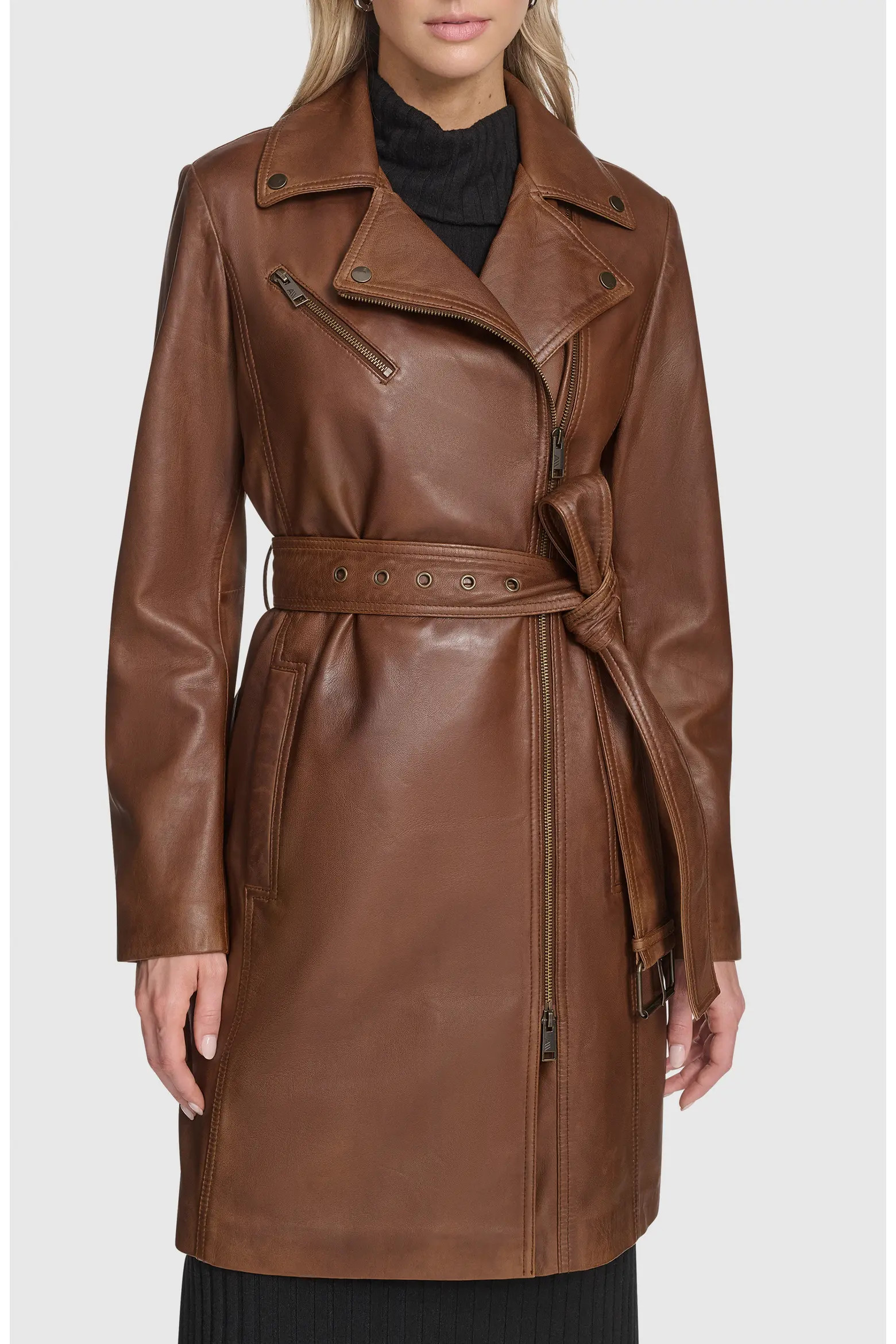Jacqui Leather Trench Coat (Women) | Nordstrom | Nordstrom