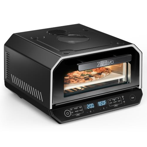 13-in-1 Countertop Pizza Oven, 90-Second 12 Inch Pizza, up to 850°F, 6 Presets & 6 Bake Modes, PID Control, Expert Mode Makes 5 in 30 Min for Home Pizzeria, Top Window & On-Demand Light, Black | Amazon (US)