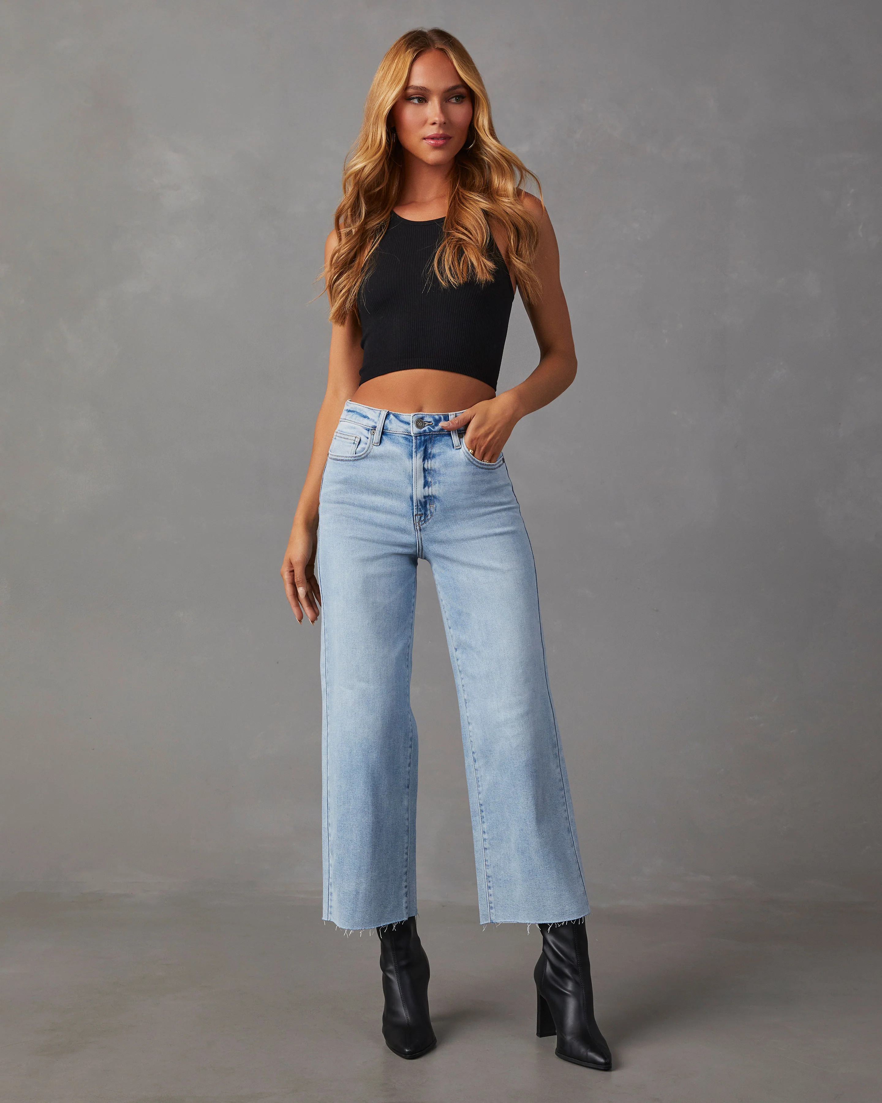 San Gabriel High Rise Wide Leg Jeans | VICI