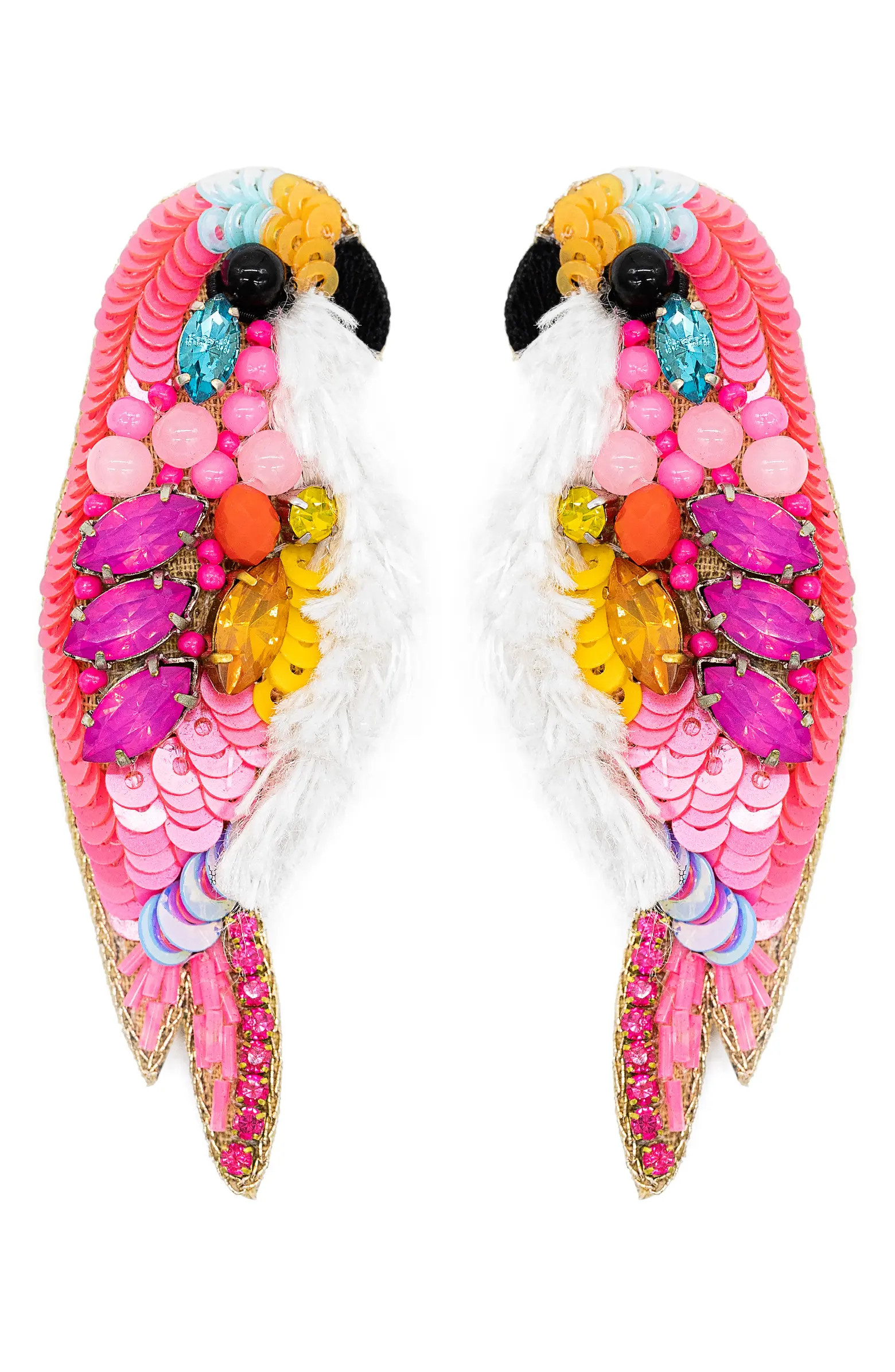 Allie Beads Pink Parakeet Beaded Earrings | Nordstrom | Nordstrom