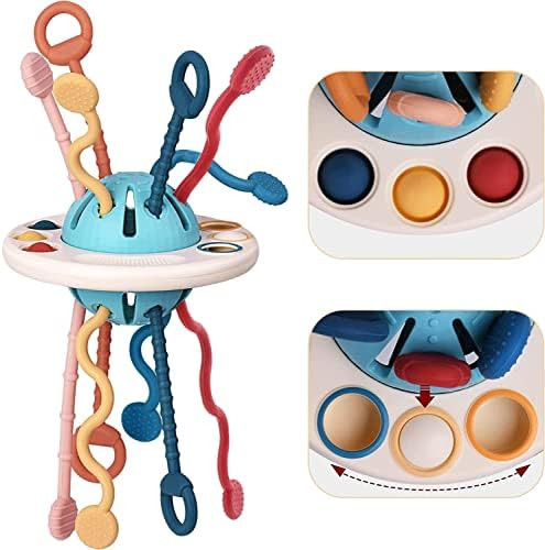 Montessori Toys for 1 Year Old, Baby Sensory Toy for 6-12 Months, Silicone Teething Toy for Toddl... | Amazon (US)