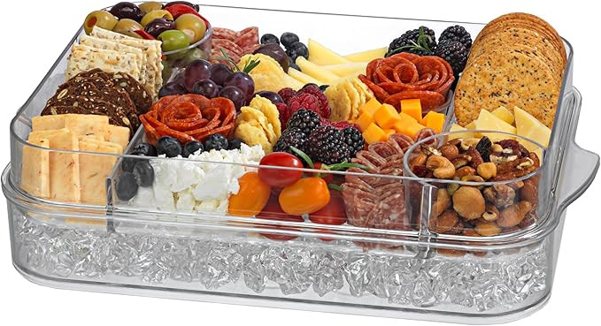 Prodyne Charcuterie On Ice & Deviled Eggs On Ice Platter 2 Piece Serveware Set | Amazon (US)
