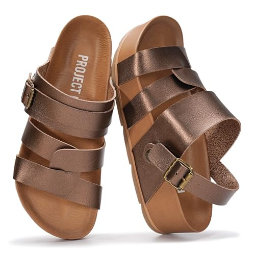 Project Cloud Platform Sandals Women – Strappy Wedges with Comfortable Plush & Soft Insole – ... | Amazon (US)
