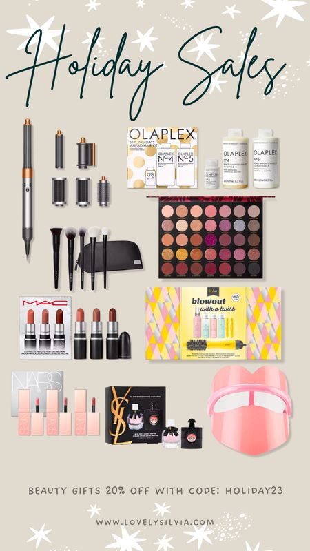 20% off beauty gifts with code: HOLIDAY23

Dyson air wrap, olaplex, dry bar, Mac cosmetics, morphe, YSL perfume, NARS blush, face mask, skincare mask, gift ideas for her, gifts for her, women gift guide, beauty gifts

#LTKGiftGuide #LTKHoliday #LTKsalealert