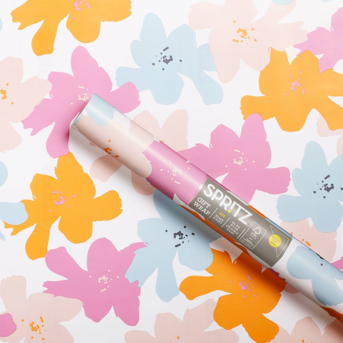 White Floral Roll Wrap - Spritz™ | Target
