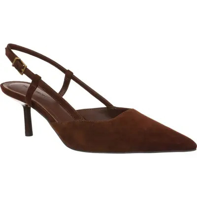 Nordstrom Lana Pointed Toe Slingback Pump in Brown Tortoise at Nordstrom, Size 11 | Nordstrom