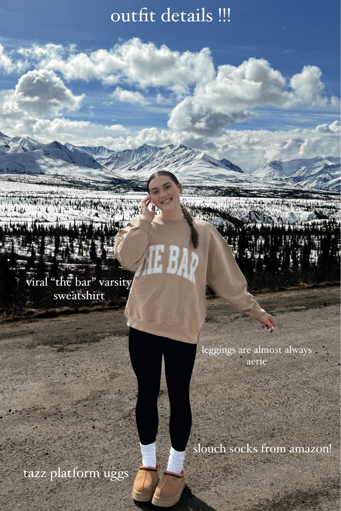 its not quite summer fashion season in alaska so heres a comfy warm fit for ya! perfect for travel. & the aerie leggings are on sale! 

#LTKSaleAlert #LTKFindsUnder50 #LTKFindsUnder100